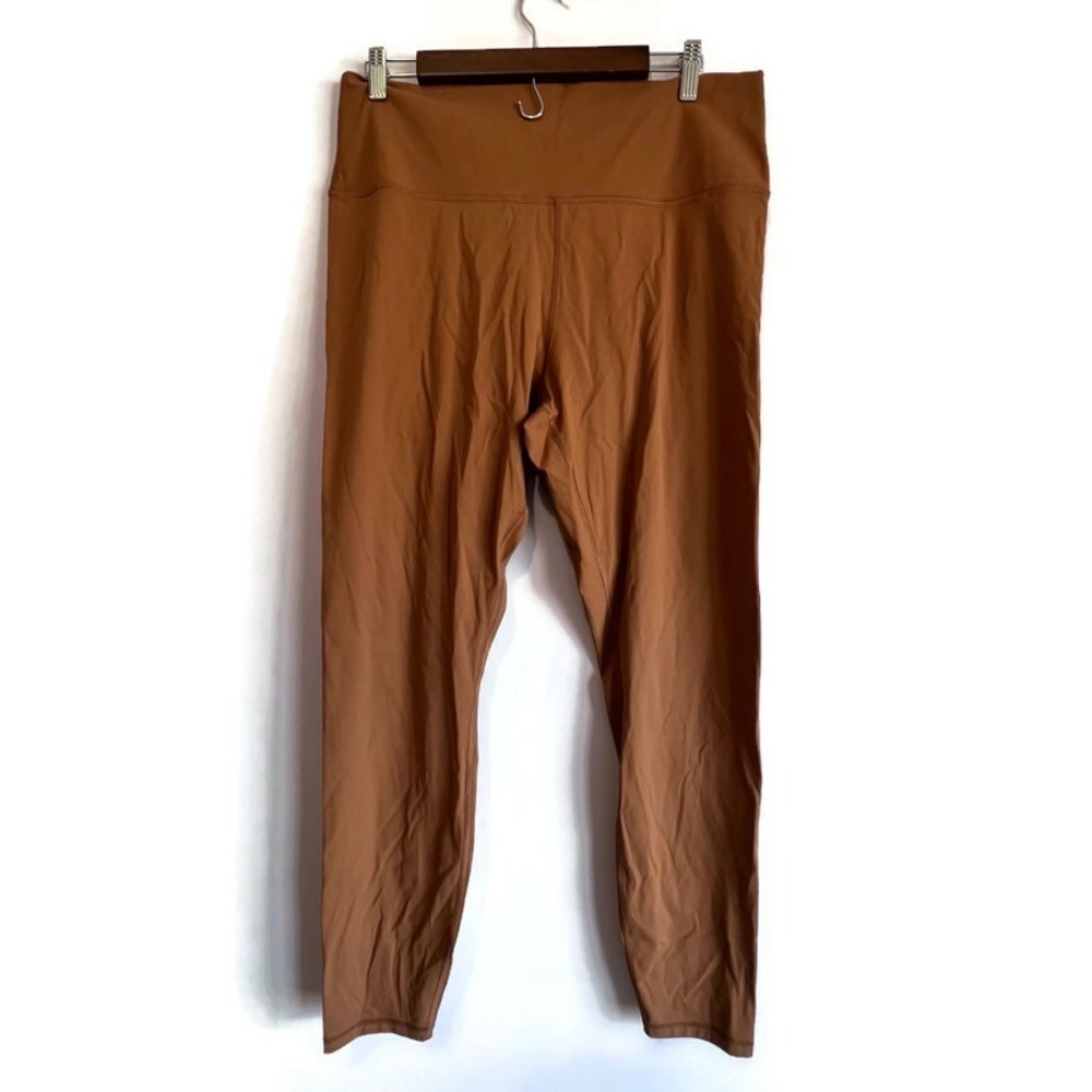 EUC EVERLANE Perform 24/7 Regular Length Brown Nylon Blend Leggings Size XXL